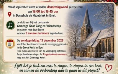 Kerstprojectkoor Zangvereniging Zang en Vriendschap 2026